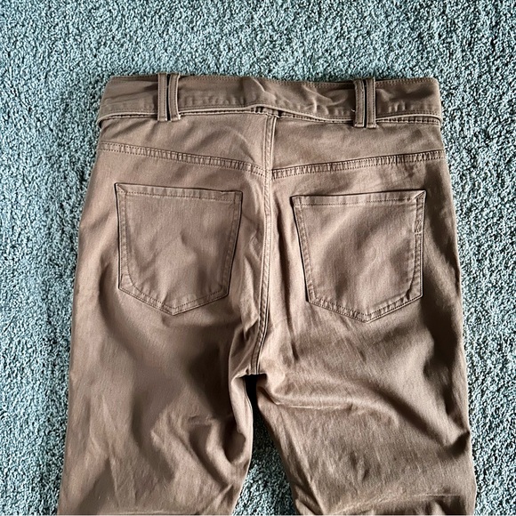 Express Women’s Dark Khaki Bell Flare High Rise Stretch Pants Size 6R NWT - Picture 6 of 7